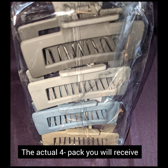 4 PC set Hair Claw Clips For Women Thick Thin Hair Big Hair Clips Matte colors - Picture 7 of 7